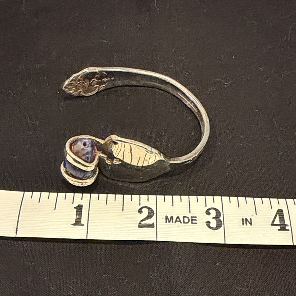 Chic Silver and Blue Women's Bracelet